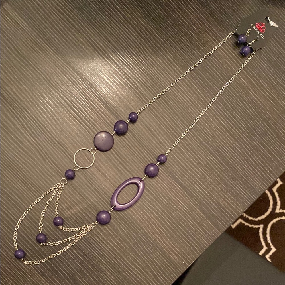 Paparazzi Purple Beaded Necklace with Silver Accents